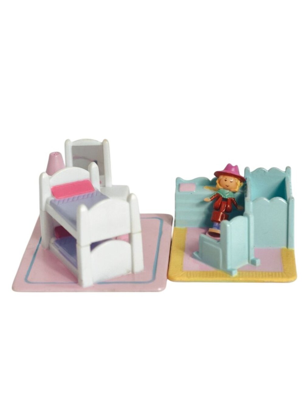 Vtg Polly Pocket Mini Bedroom Nursery Playset Figure Dollhouse 90s Pastel Collec - Picture 7 of 7
